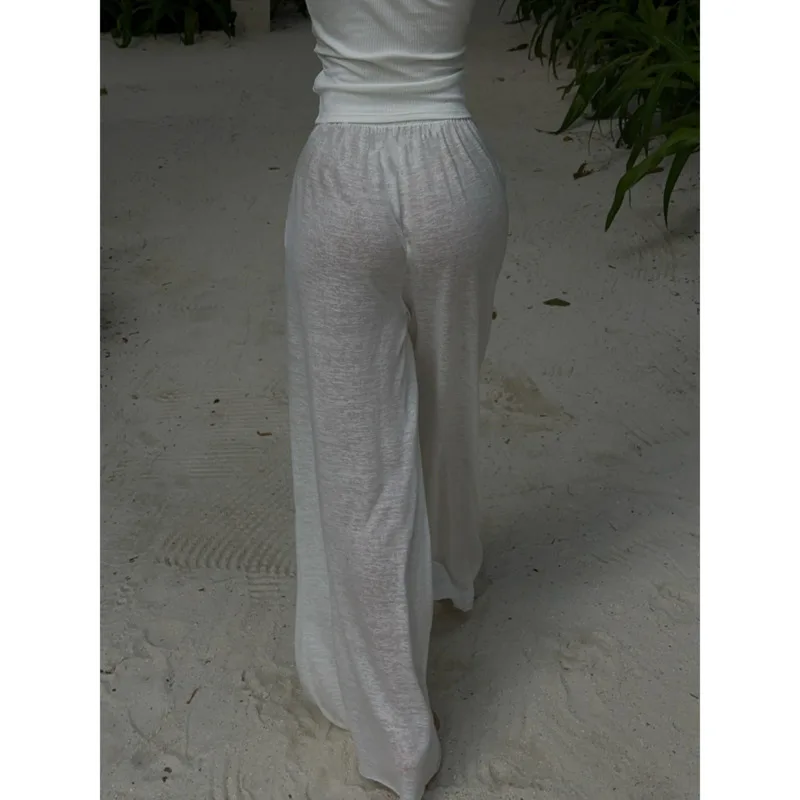 Snowflake Pattern T-shirt Pants Women Eur American Summer Thin Meat Through O-neck Long Sleeve Loose Bottoming Shirt Pants New