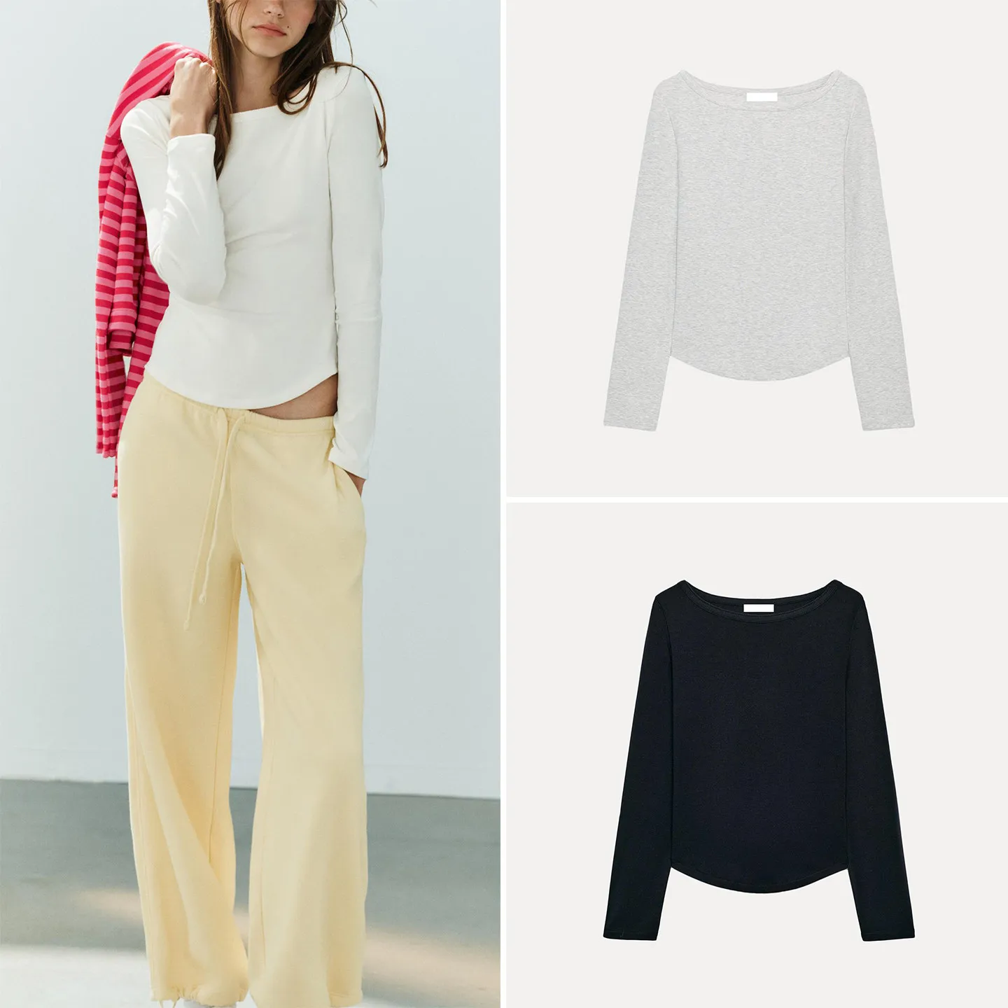 Women's Slim Fit Long Sleeve T-Shirt Collar One Shoulder Multi Color Pure Color Top for Autumn 2026 New Arrival Zadata Brand