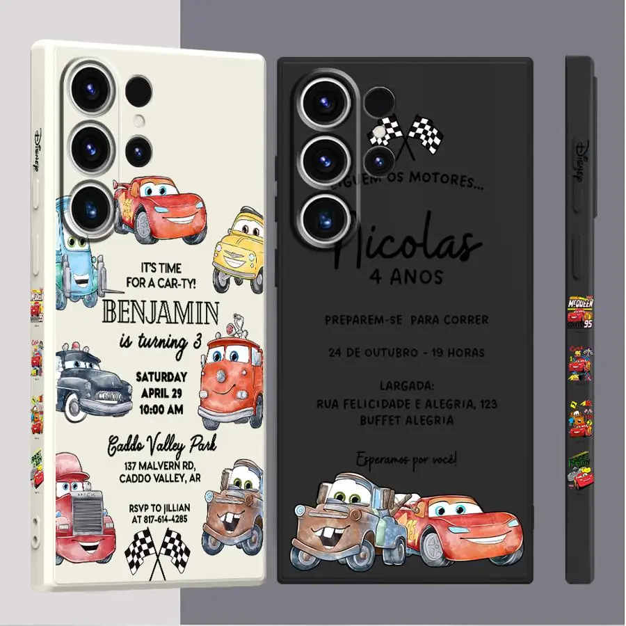 Чехол для Samsung Galaxy Note 20 10 Ultra S23 S22 Ultra S20 S25 Edge S24 FE S21 Plus Soft TPU Disney Lightning McQueen Cars