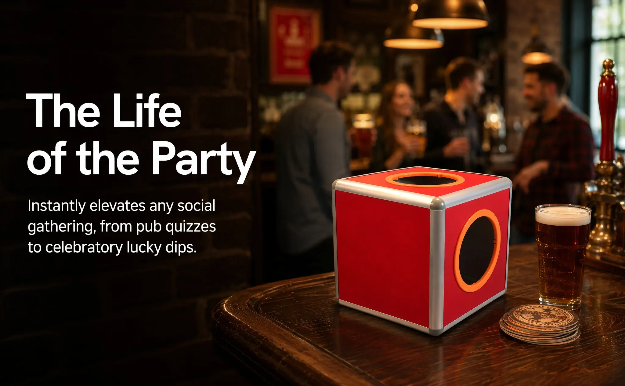 Aluminum Alloy Lottery Box Transparent 20Cm Raffle Ticket Holder Slot Promotional Ballot Draw Box for Games Parties