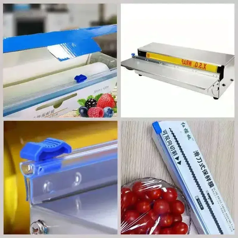 DTF Roll Film Cutter Kit Plastic Wrap Dispensers Foil Film Cutter Food Cling Food Wrap Dispenser Cutter Kitchen Tool Accessories