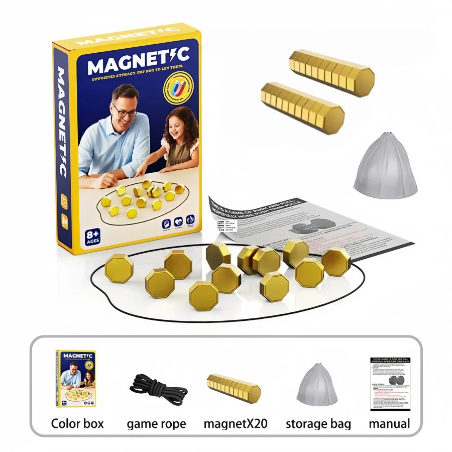 High Quality Magnetic Stones Game | Interactive Strategy Board Game for Family Kids Adults | Party Game Longest Side 3.4cm New