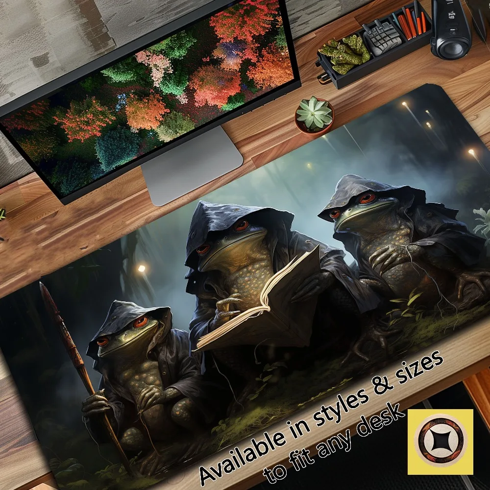 Mystic Frog Assembly Custom Playmat for Table Top Gamers & dnd Fans, Trading Card Gamers - Gift for Gamer, TCG, CCG, RPG Gifts