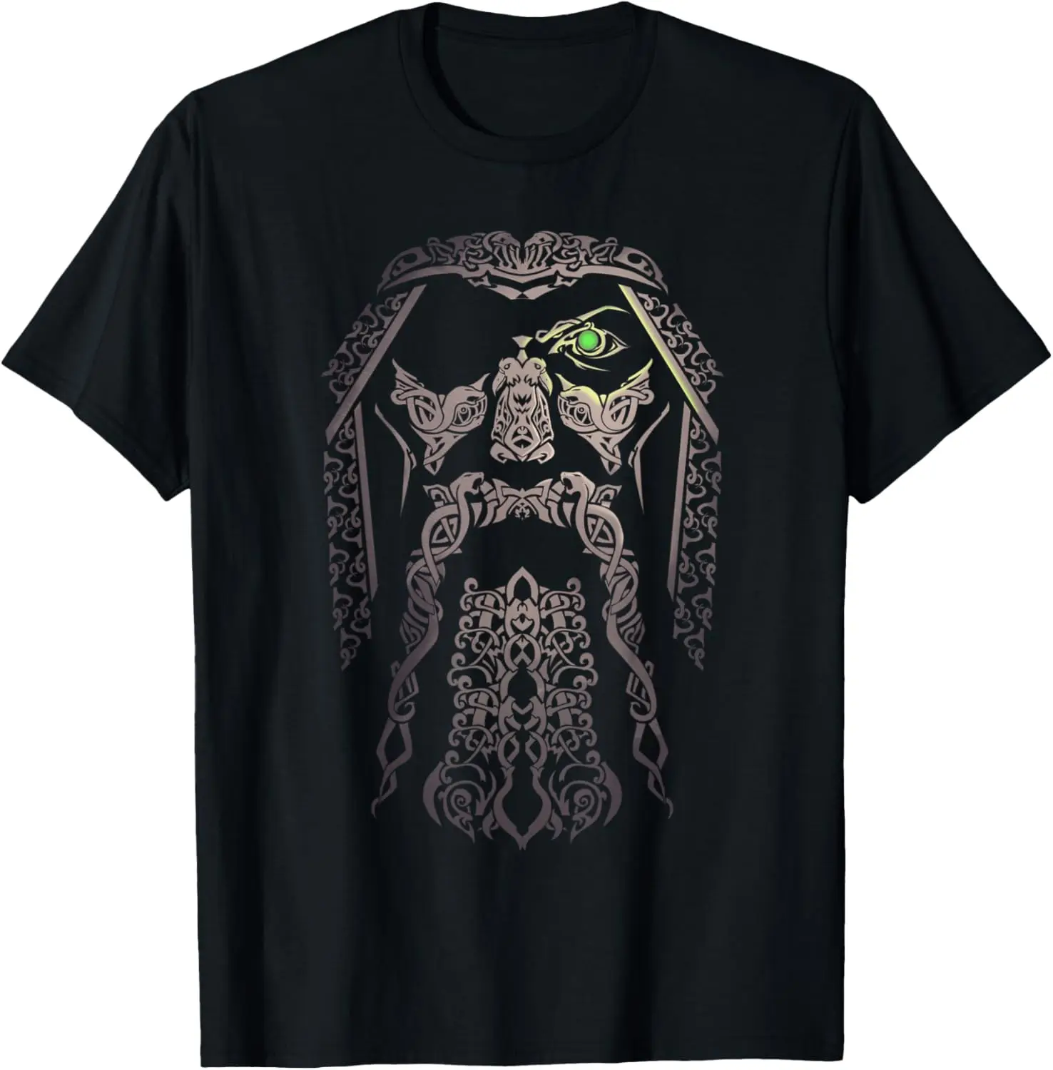 Camiseta vikinga de Odín |   Regalo Vikingcostume Odinismo Corvo Barba Camiseta