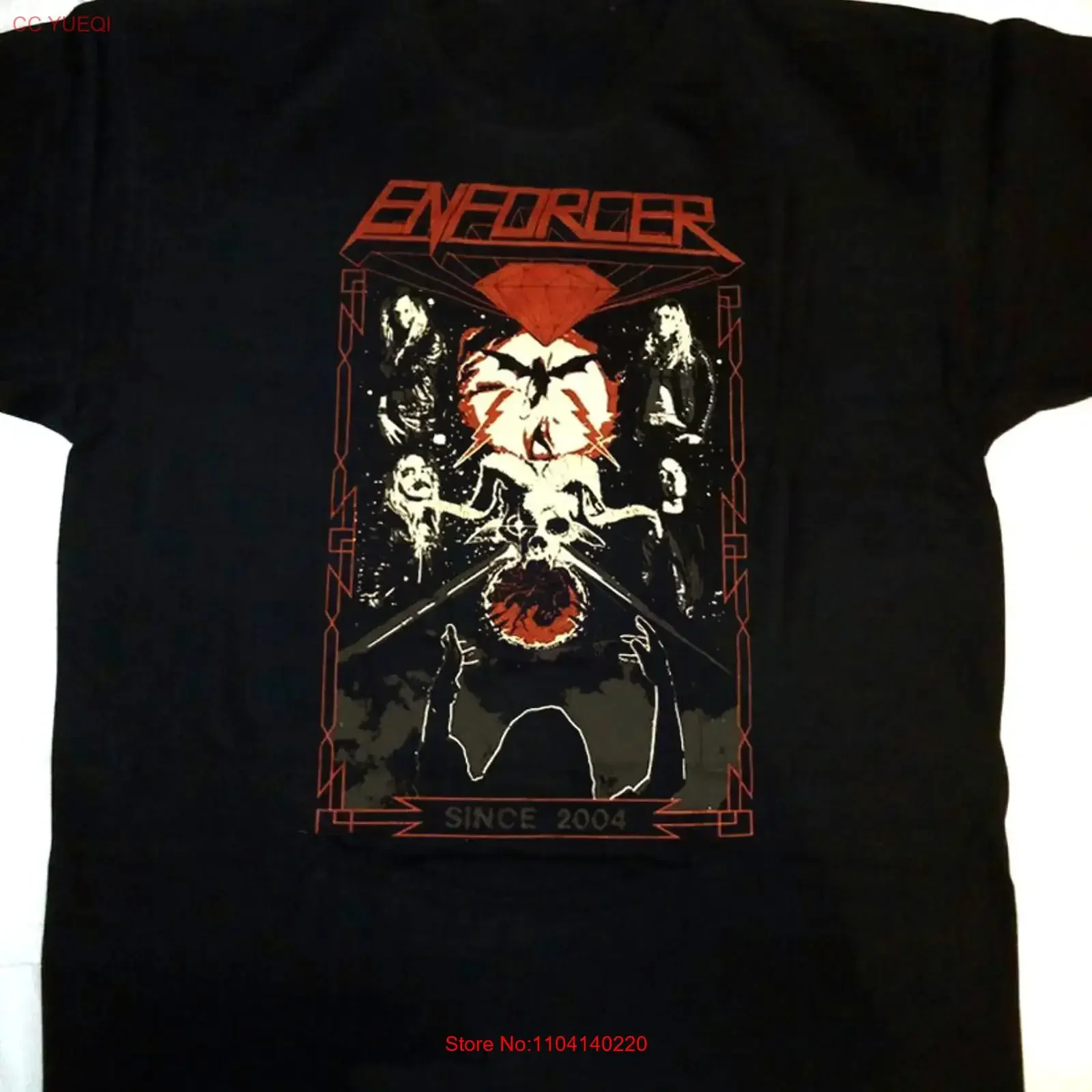 Vintage 2004 Enforcer Band Rock Music Black S to 5XL T Shirt HL185 vintage Washed Top For Everyday Wear Stretched Comfortable