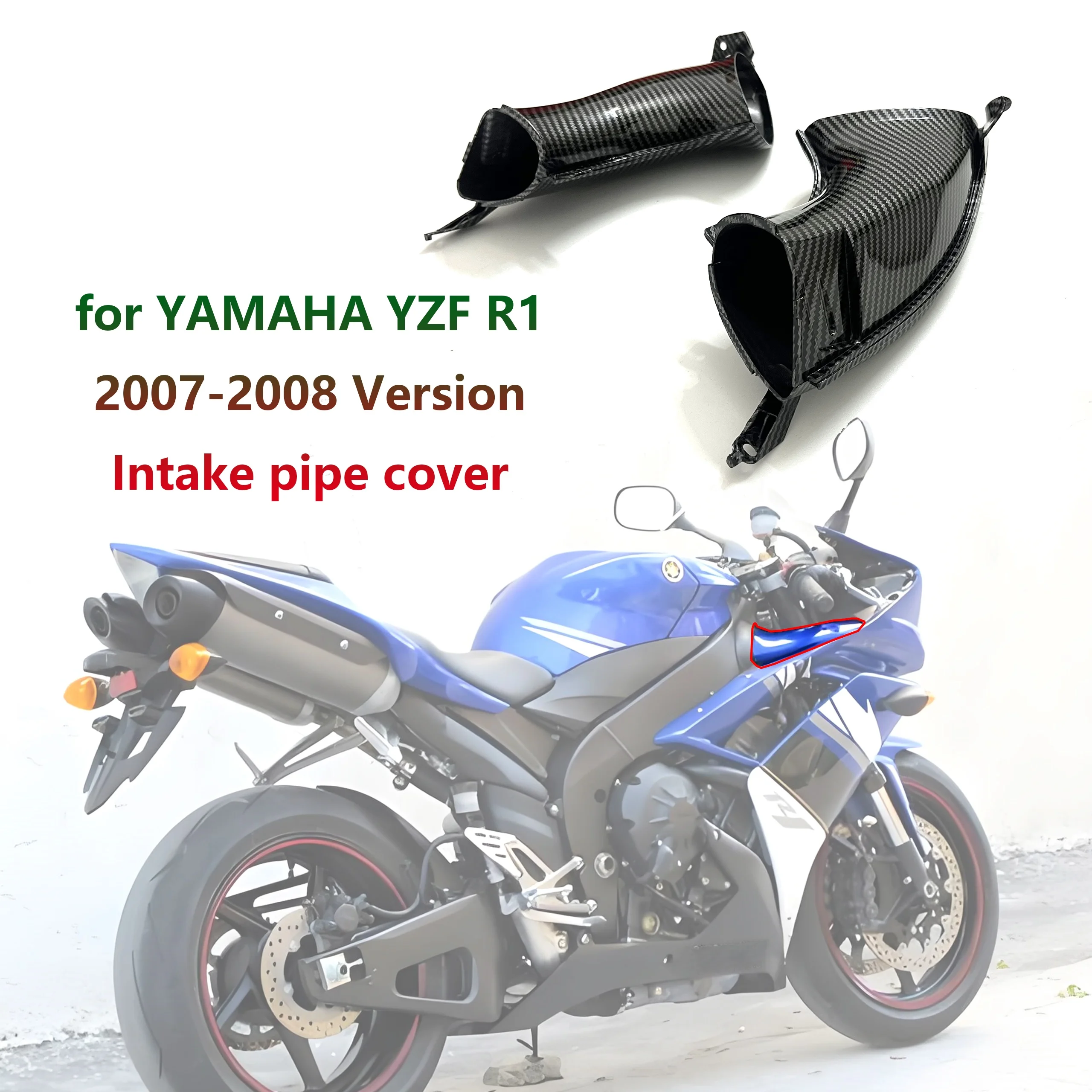 

For Yamaha YZF-R1 yzf r1 2007 2008 Dashboard Lower Intake Duct Vent Tube Fairing Motorcycle Parts Accessories