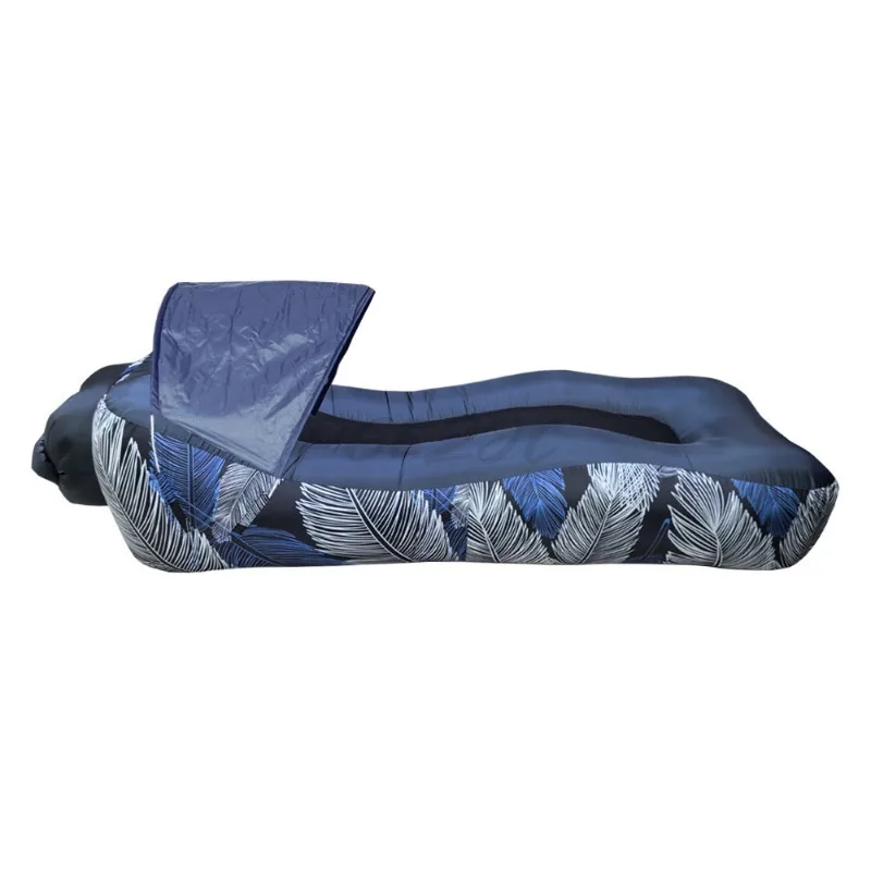 Outdoor Lazy Inflatable Sofa Water and Land Dual-use Portable Camping Music Festival with Sunshade Inflatable Mattress