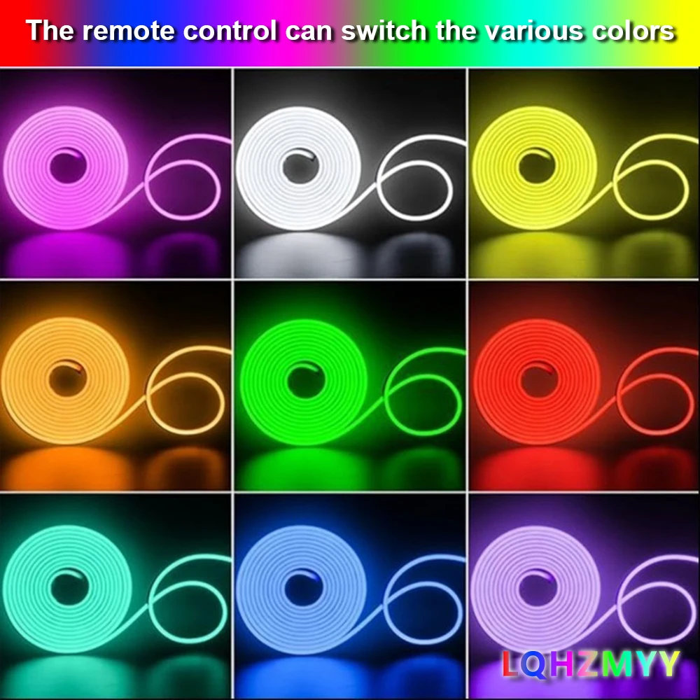 1 X Low-Voltage 5V Rgb Neon Led Light Strip with 24-Key Multifunctional Remote Control, 1m--5m, for Gaming, Music Stages, Bachelor Parties, Wedding Parties, Christmas, and Home Decoration
