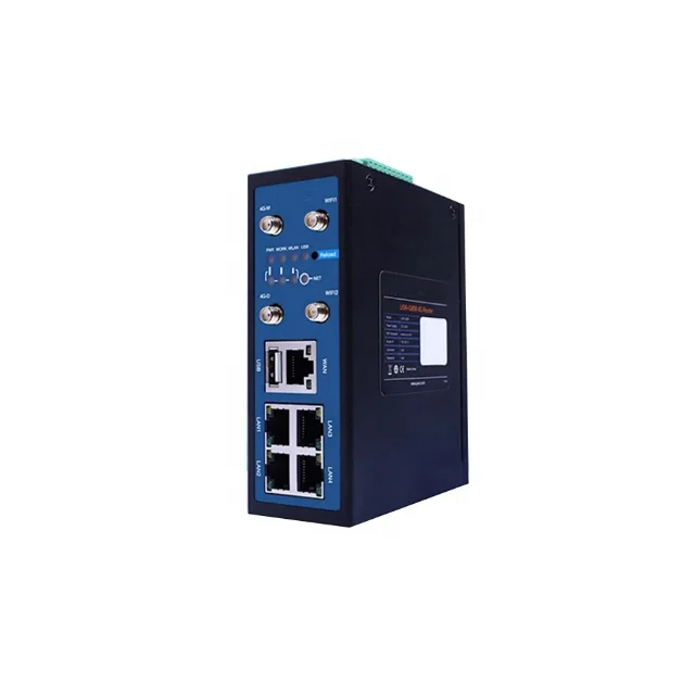 4G Industrial Cellular VPN Router 4G LTE Wifi DI/DO /RS232 Serial Port Ethernet Networking VPN Router W/ Plug Antenna USR-G809-E