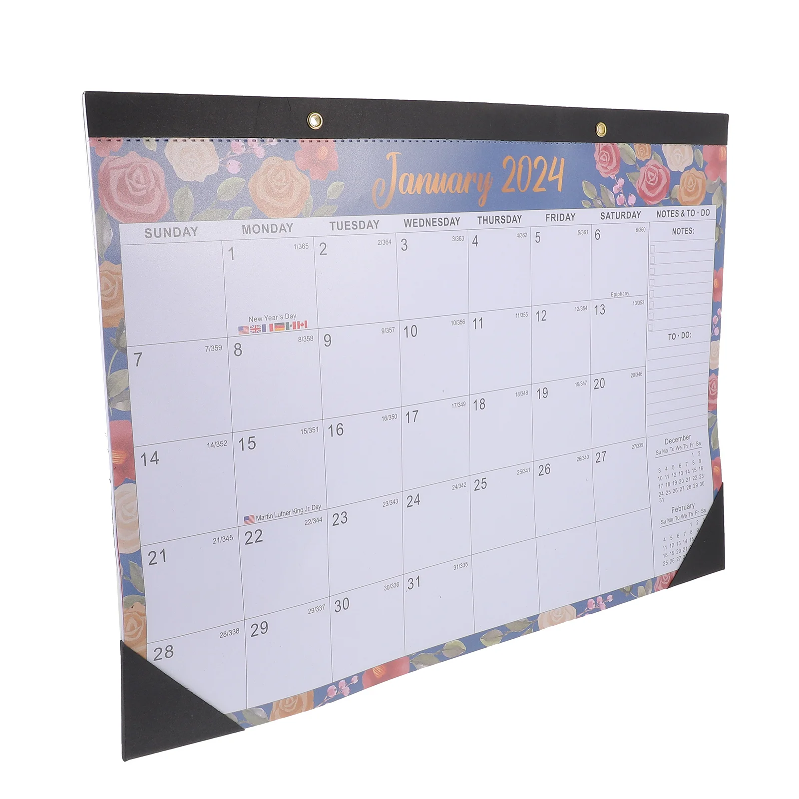 1pc 2024 Wall Hanging For Home Office Use Schedule Note Planner English 2024 Calendar Household Note Calendar Printing Product
