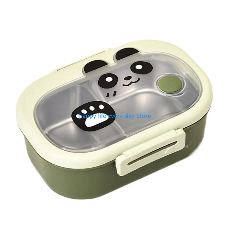 Contenitore alimentare T8UC per bambini Bentos Box facile da pulire con divisori in acciaio in acciaio in acciaio Box con per il