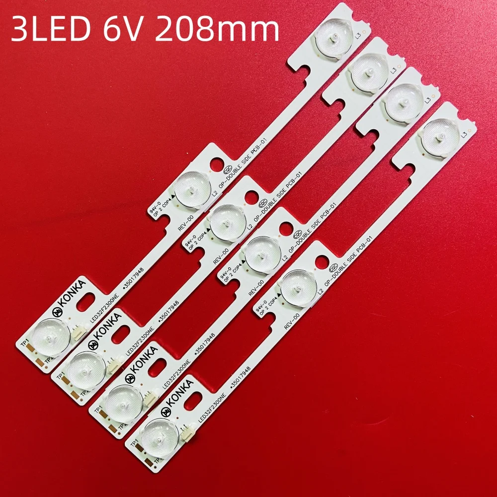 

4 шт./компл. 3LED 6V 208 мм светодиодная лента для подсветки телевизора LED32F2300NE LED32F2300FX 35017946 35017947 35017948