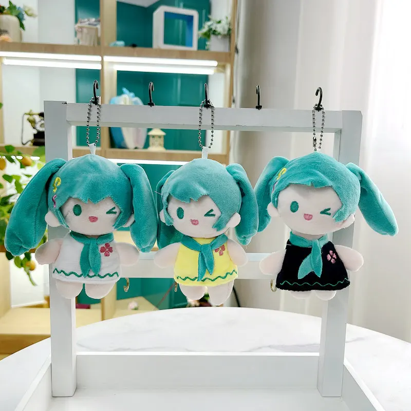 

12cm for Hatsune Miku Kawaii Q Version Figure Doll Anime Peripheral Keychain Bag Pendant Toy Collection Model Ornament Toys Gift