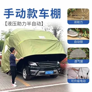 Carport Folding Semi-automatic for car, home umbrella, external sunscreen, moving garage, simple telescopic parking lot 8 Main Sales Sanfoned Garage - №7