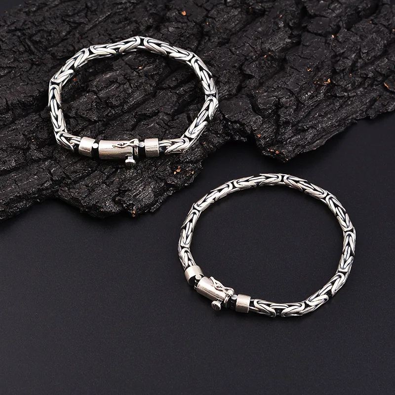 2026 Trendy Chain Bracelet Men Jewelry Vintage Lines Design Male Hand Accessories 18 20 22CM Bracelets Gift For Friends