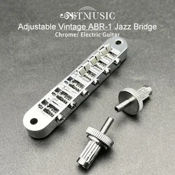 Adjustable Vintage ABR-1 Jazz Bridge for Electric Guitar Chrome