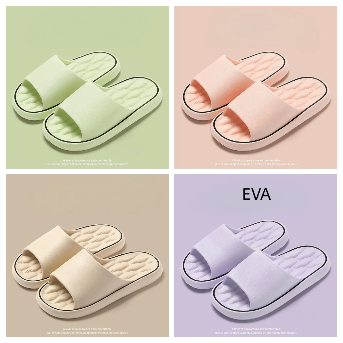 1pairs Super Light Soft Slippers Simple Fashion Slides EVA Elastic Shoes Sneakers In Door Bathroom Flip Flops