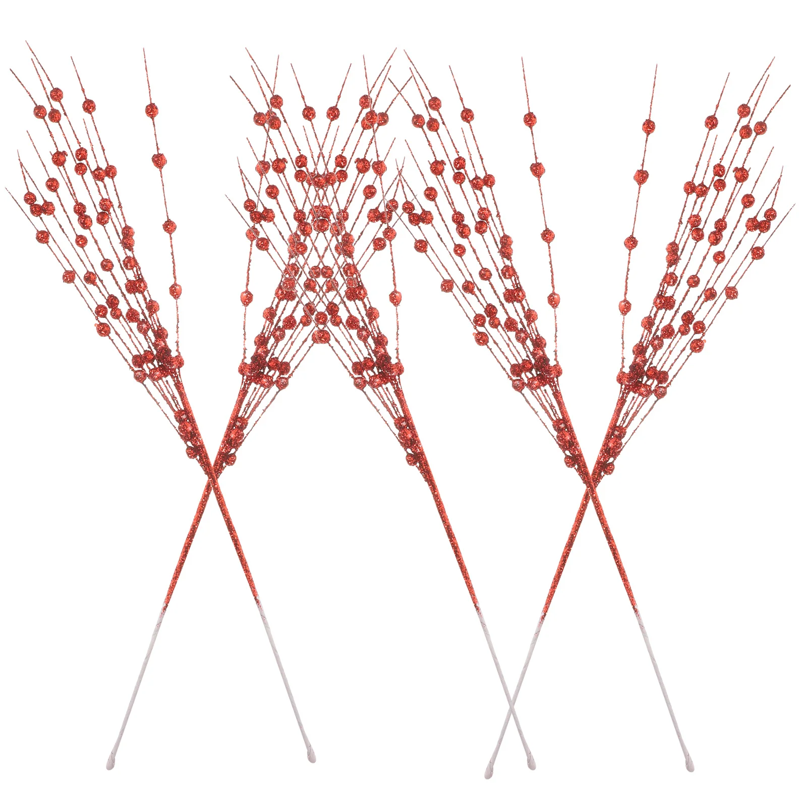 

5Pcs Christmas Tree Picks Glittery Berry Sticks High Simulation Fake Berries Branches for DIY Wreath Making Holiday Season Decor