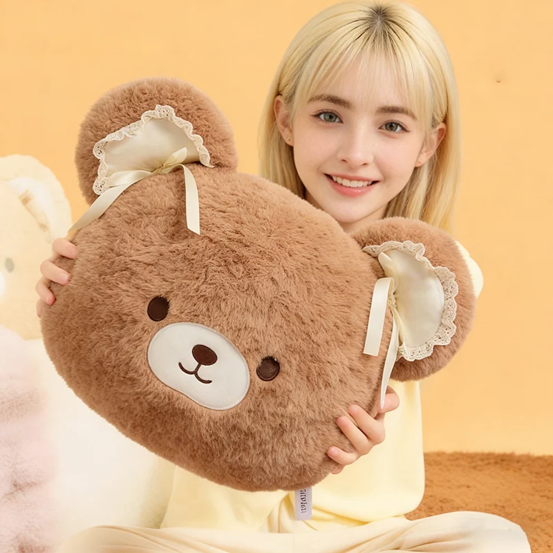 

Lovy Bear Bread Pillow Soft Cartoon Sleep Hugging Cushion Cute Teddy Plush Doll Cozy Stuffed Toy Kawai Home Decoration Girl Gift