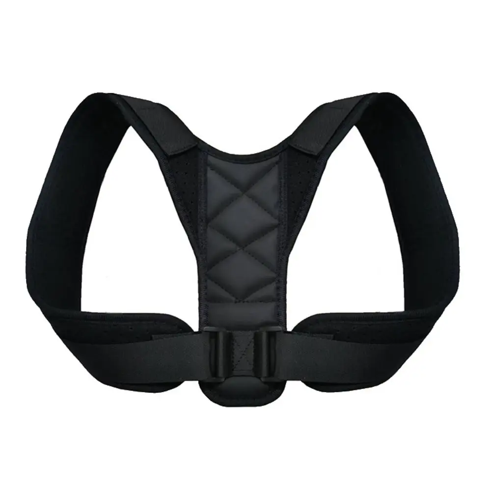Picture 4: Polyester Back Straightener Full Back Breathable Back Brace Posture Corrector Adjustable Black Upper Back Brace Office