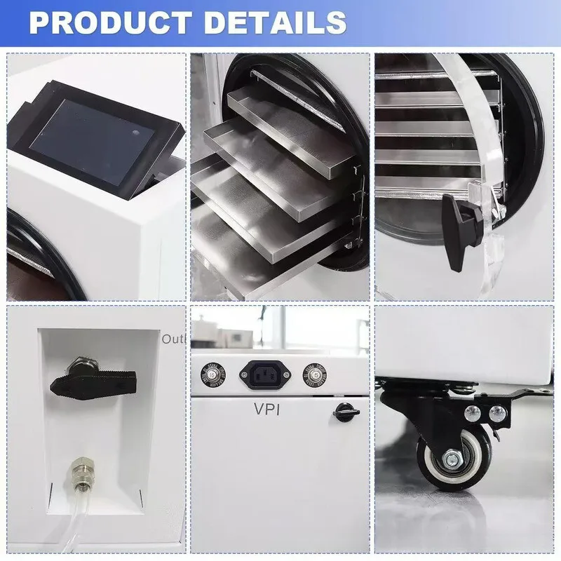 Liofilizador Liofilizado al vacío Frutas Verduras Hogar Inteligente Pequeño Secador de alimentos de laboratorio