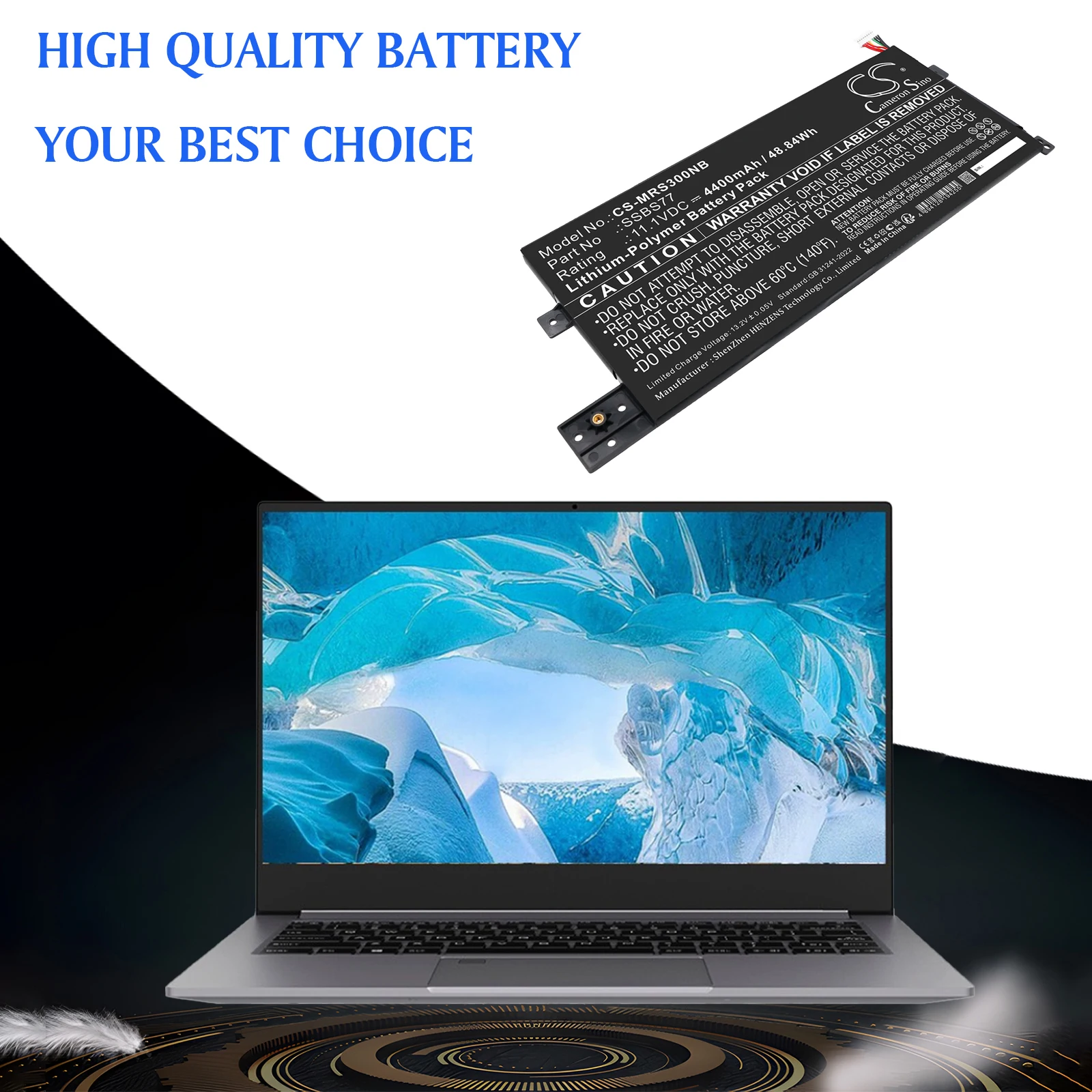 Replacement 11.1V 4400mAh Notebook Laptop Battery SSBS77 for Mechrevo S3 Pro
