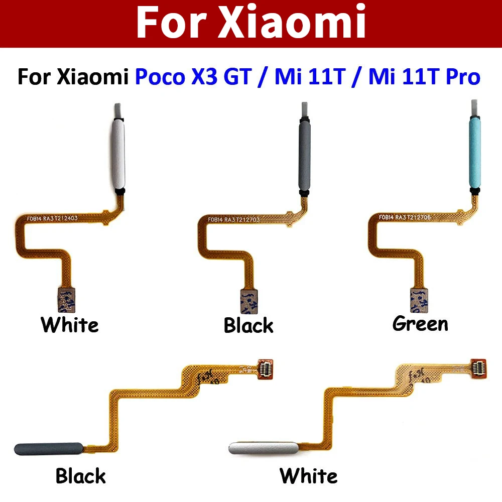 Fingerprint Sensor Scanner Touch ID Connect Motherboard home button Flex Cable For Xiaomi Mi 11T Pro / Poco X3 GT C71 C55
