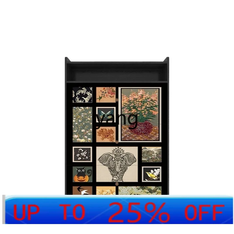 

LTT solid wood ultra-thin shoe cabinet entrance integrated household interior decoration storage side cabinet