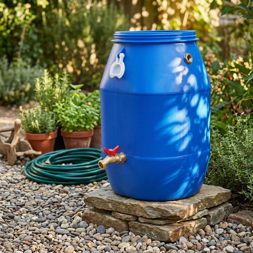 Rainwater Spigot in Solid Brass with 3/4 Inch Outlet and Designed for Compatibility with Standard Garden Hoses
