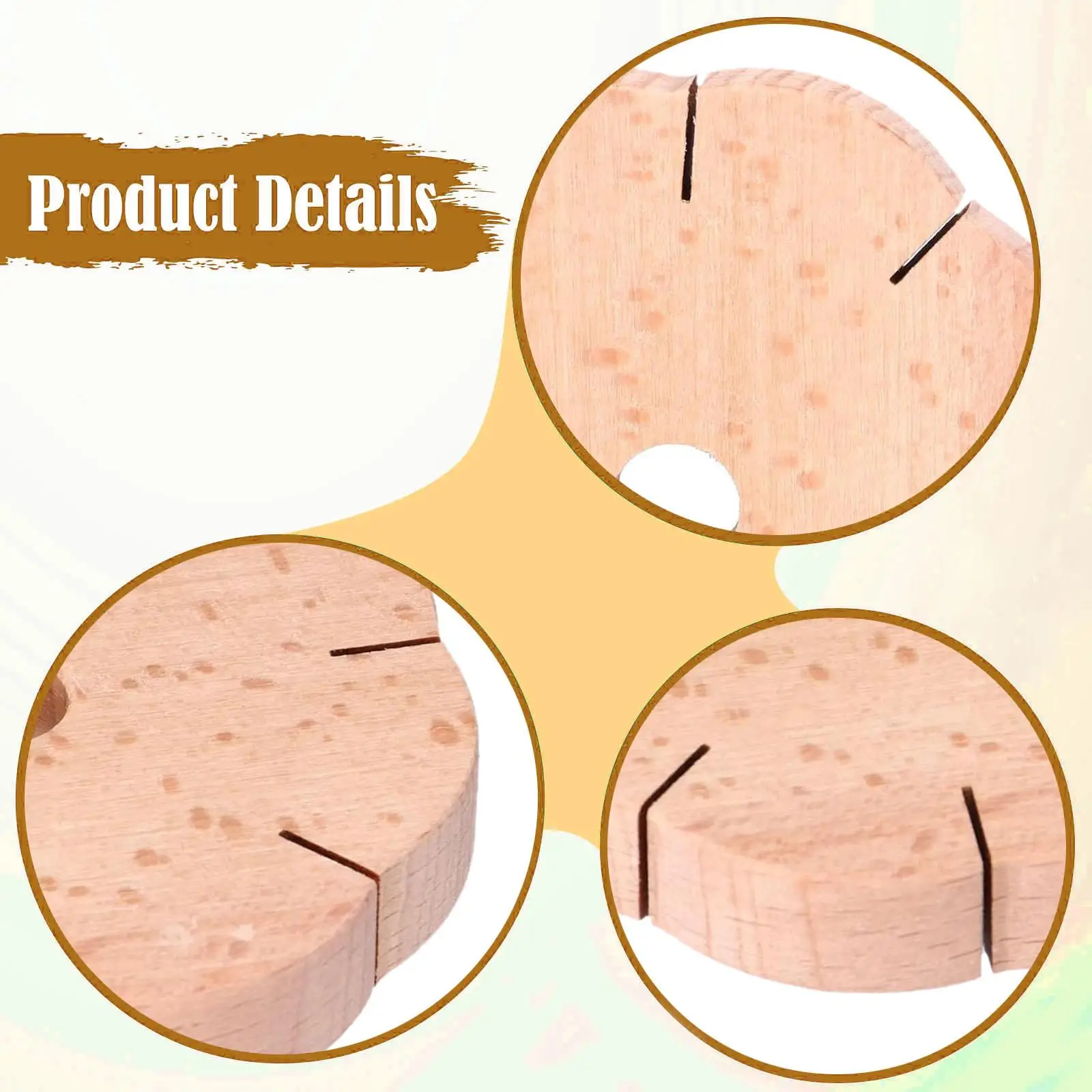 Wooden Round Kumihimo Disc 8 Slot Braiding Loom Beading Plate for DIY Bracelet and Anklet Jewelry Craft view 5