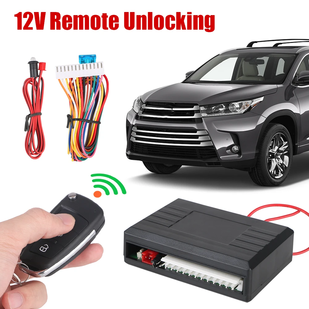 Car Remote Control Keyless Access System 12V Universal Auto Remote Central Kit Remote Unlocking Door Lock