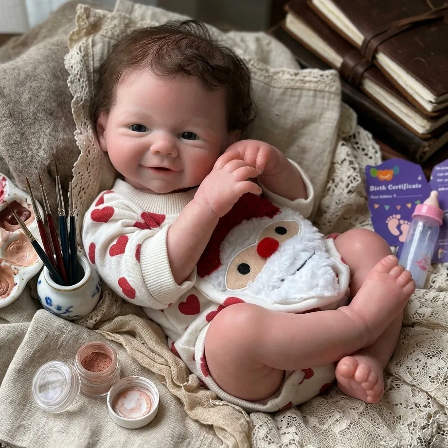 Lifelike 18 Inch Soft Silicone Handcrafted Hair Transplant Style Reborn Baby Vivienne As A Birthday Gift