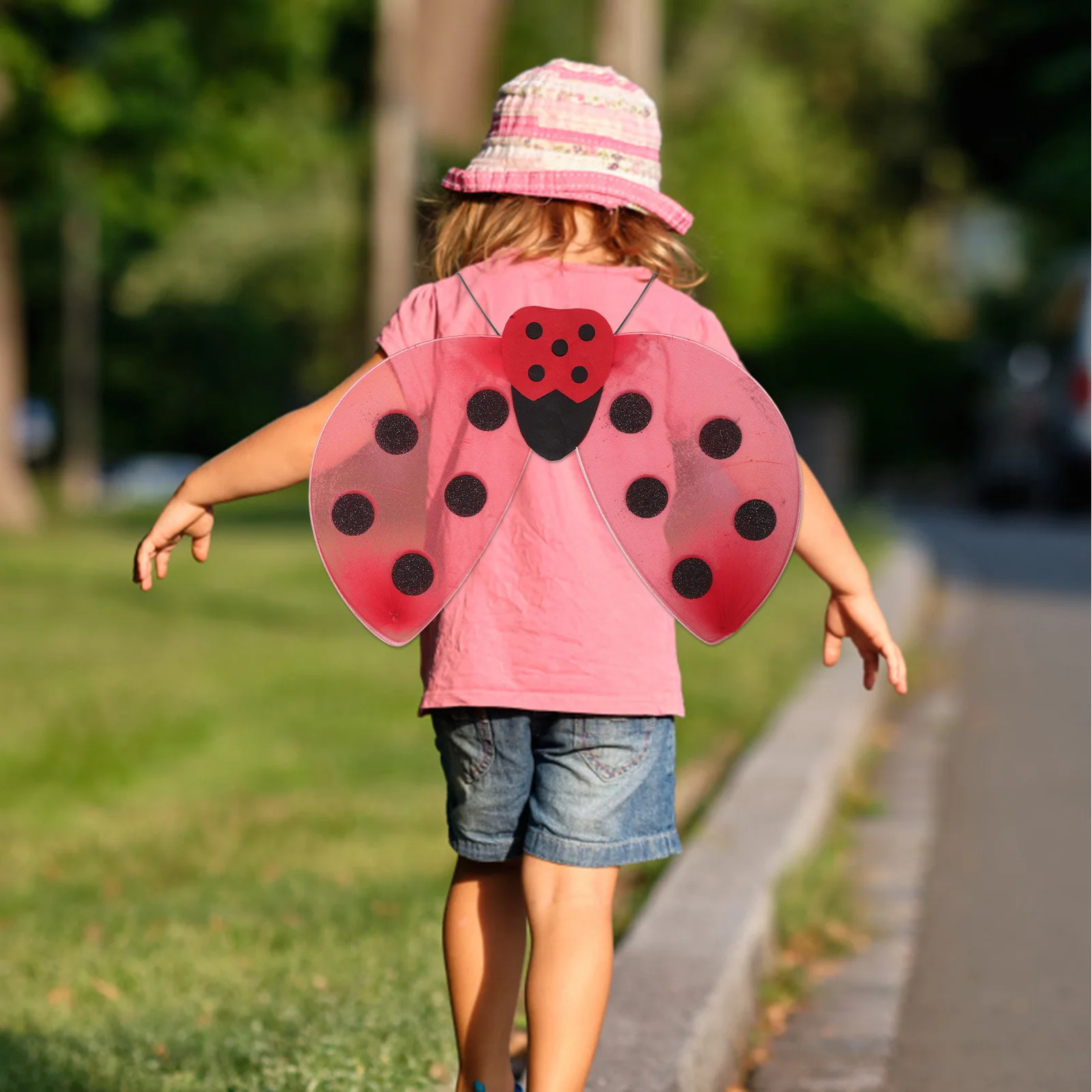 ชุดปีกเต่าทองสำหรับเด็กผู้หญิง ชุดแต่งกายสำหรับงานปาร์ตี้ อุปกรณ์เสริมสำหรับฮาโลวีน งานแฟนซี คอสเพลย์ ปีกแมลงสำหรับการแสดง