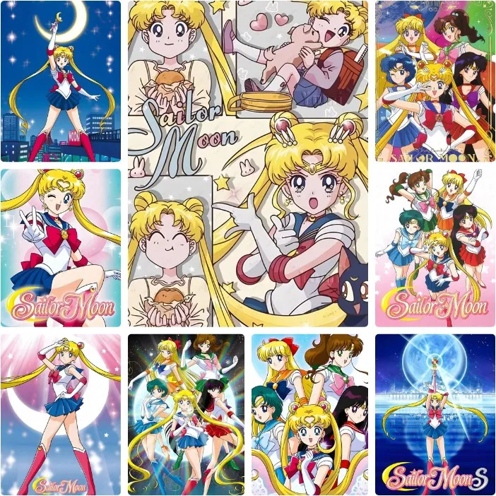 DIY Sailor Moon Charakter Stadt Mond Stern Szenerie Stil Diamant-Mosaik Handgemachte Kunst Exquisite Wanddekoration