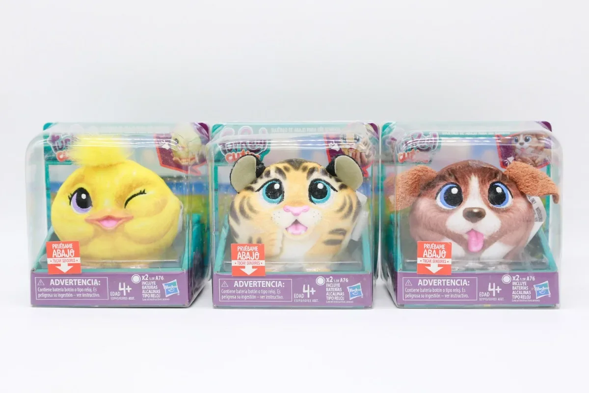 Hasbro FurReal juguetes de peluche con sonidos electrónicos mascota gato perro pollo tigre Mini modelo adorno de mesa niños cumpleaños Gigts