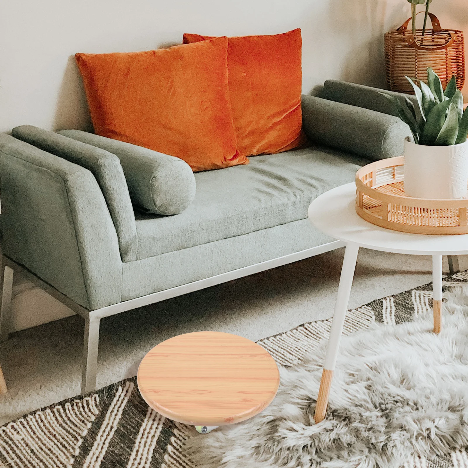 

Round Rolling Stool Low Small Foot Rest For Pedicure Under Desk Bathroom Step Stool Adults Kids Swivel Footstool Office