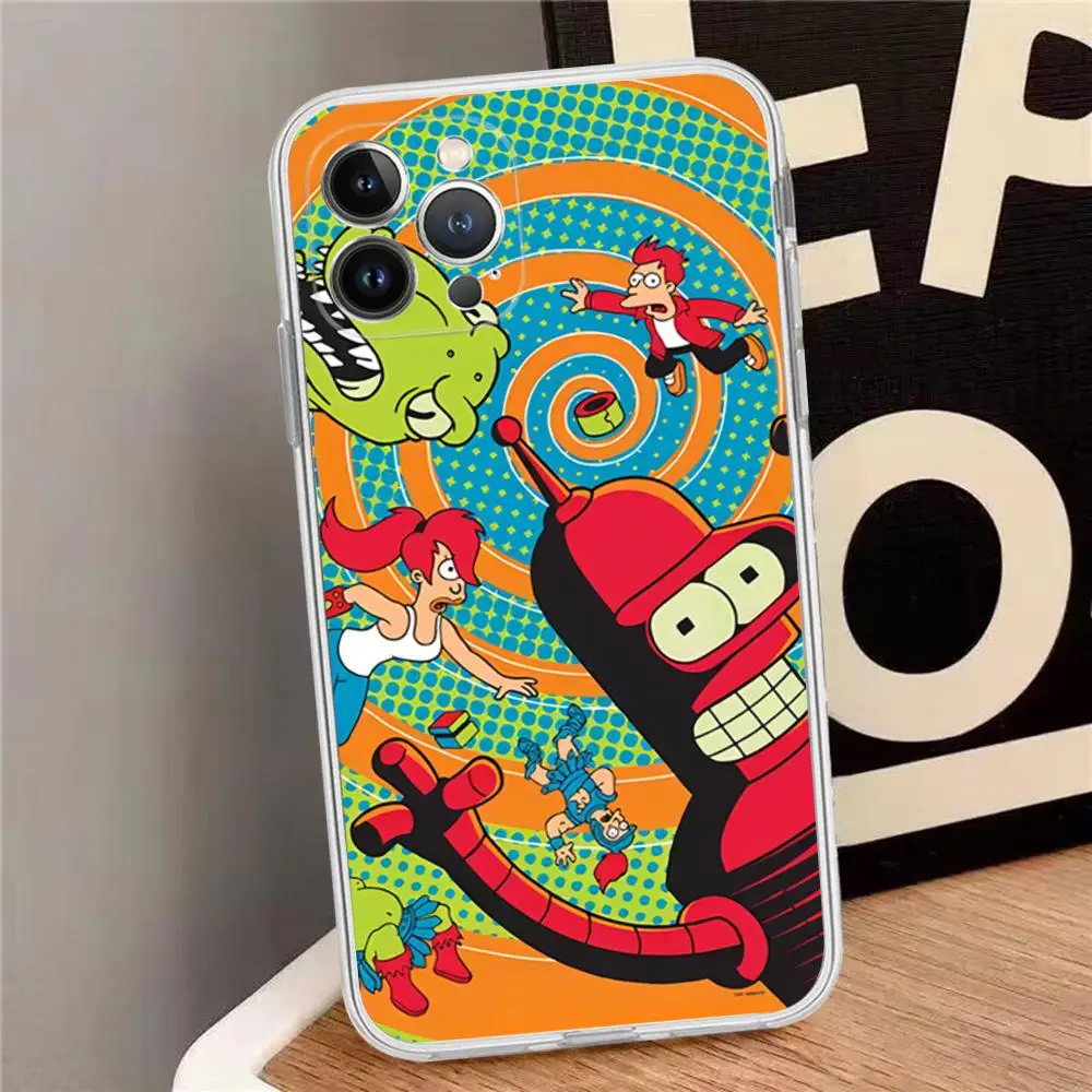 F-Futurama B-Bender Phone Case For iPhone 15 14 13 12 Mini 11 Pro XS Max X XR SE 6 7 8 Plus Soft Silicone Cover