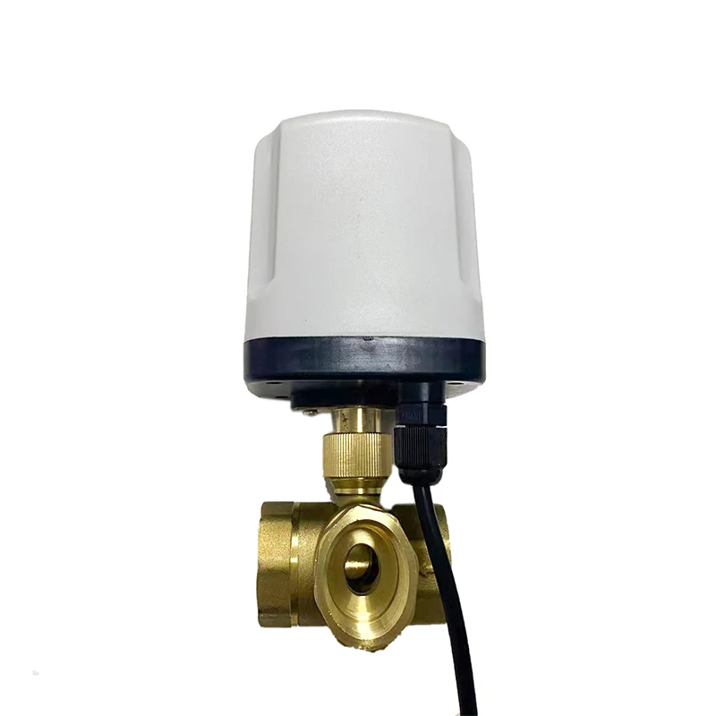 

3/4" 3 Way IP65 Waterproof Motorized Ball Valve 220V 12V 24V 3-Wire 2 Control T/L Type Brass Electric Ball Valve