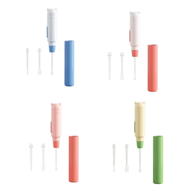 Ferramenta remoção cera ouvido J15U com luz LED e cabeça substituição escavador cera ouvido para bebê