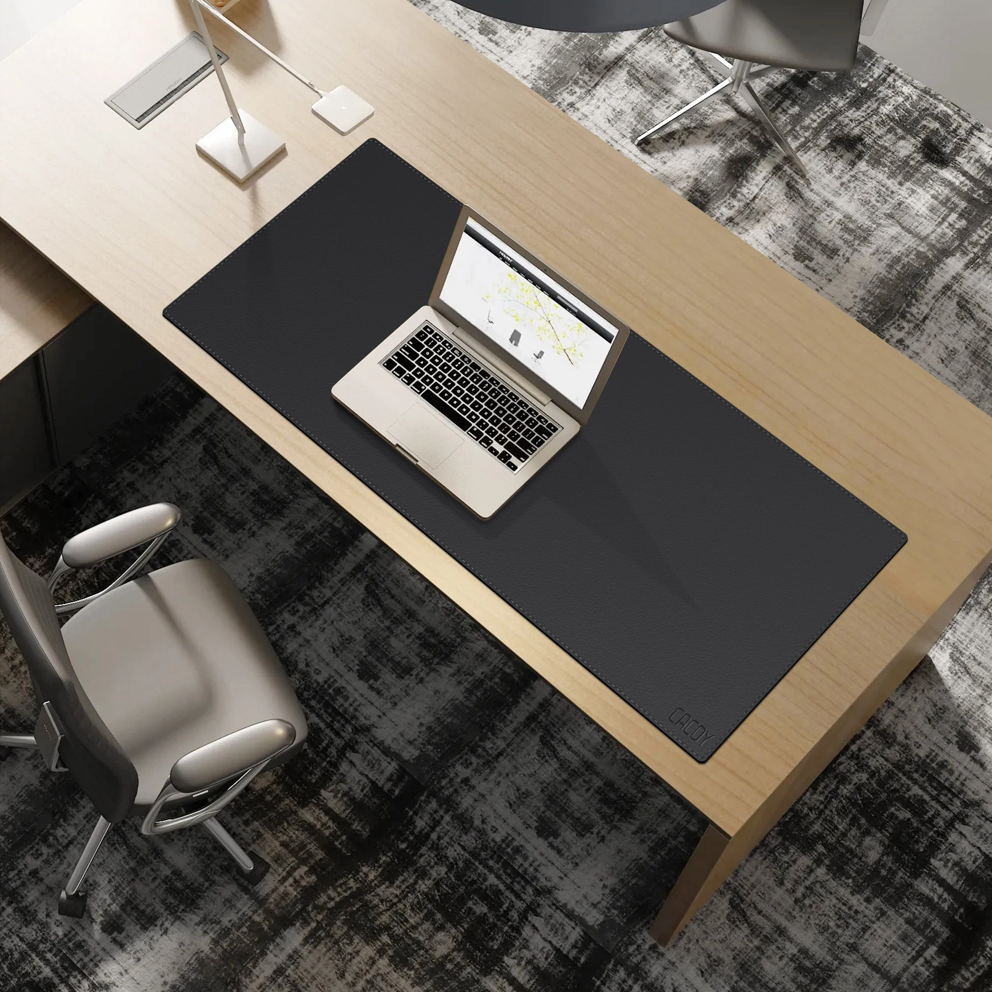 Cacoy Leather Desk Pad Waterproof PU Leather Mouse Pad Desk Mat Protector Cover Large Computer Mousepad for Desk PC Keyboard Mat