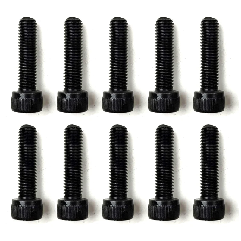 Paquete de 10 tornillos Allen de grado estándar, cabeza hexagonal, Color negro, DIN912, 12,9, M8 x 35mm