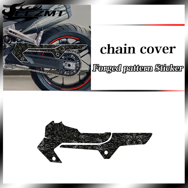 Autocollants en fibre de carbone forgée pour CFMOTO 800NK, autocollants de protection de réservoir de carburant, décalcomanies et accessoires de film décoratif, modification