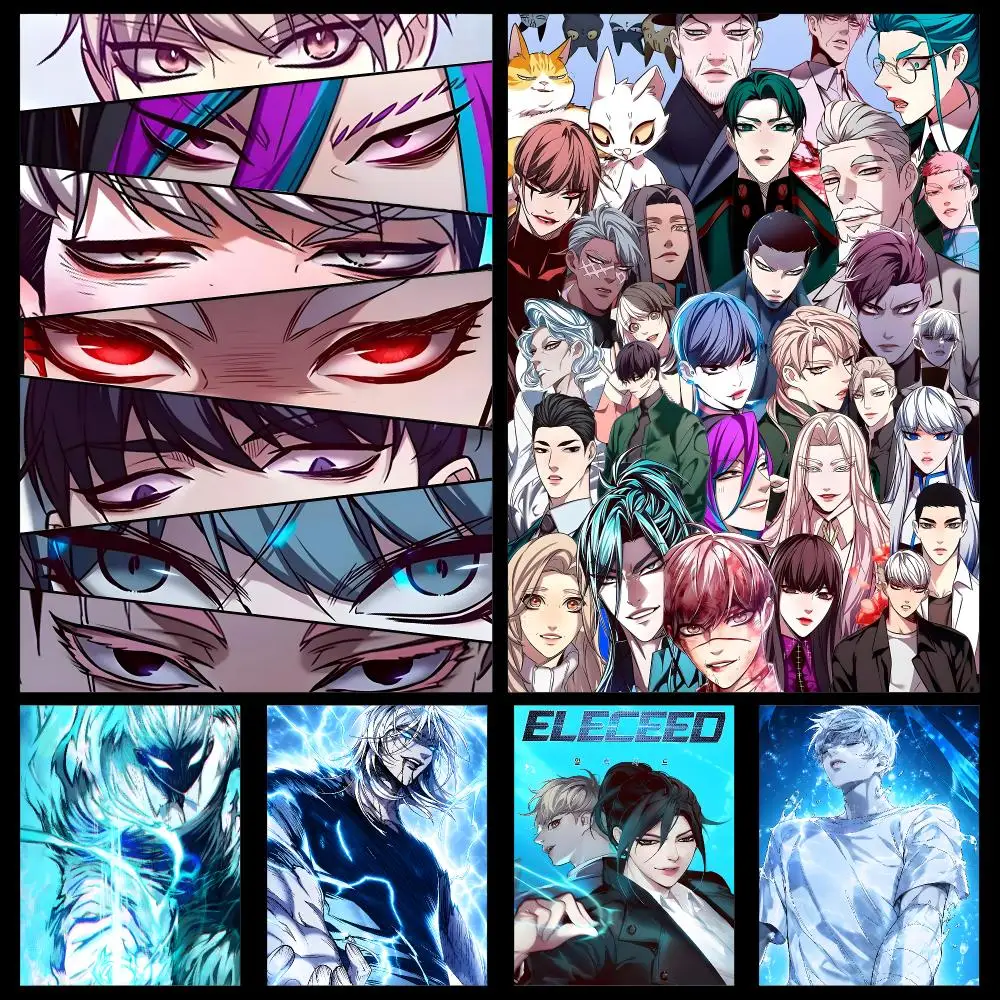 Manhwa Eleceed Jiwoo Seo Kayden Break Poster PP Self Adhesive Decorative HD For Garage Gaming Room Living Room Gift