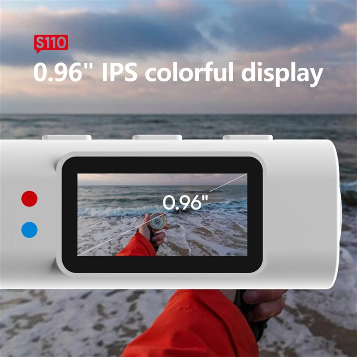 A26Z FPV Glasses Camera 2.7k Wearable WiFi Video Camcorder Camera 110°Wide Angle Lens APP Control Action Camera White