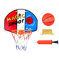 Mini Basketball Hoop Set Portable Basketball Hoop with Ball and Inflatable Pump Basketball Set Indoor Outdoor Play for Kids