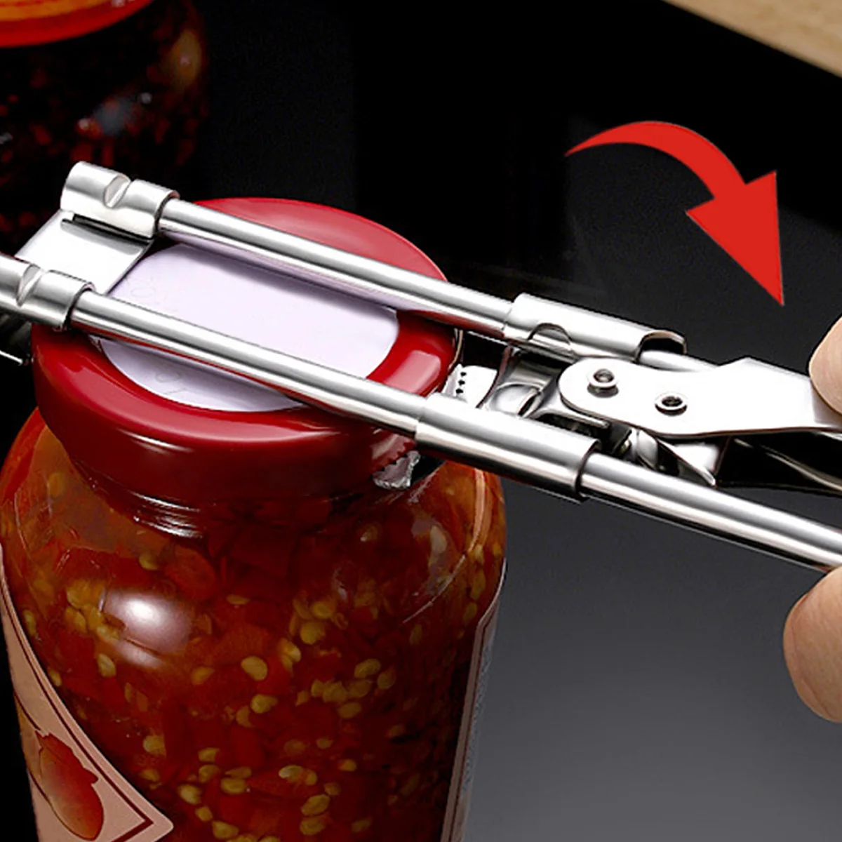 Stainless Steel Can Opener Multi Function Opener Handheld Cutting Can Opener Kitchen Bar Beer Effort-Saving Manual Bottle Opener