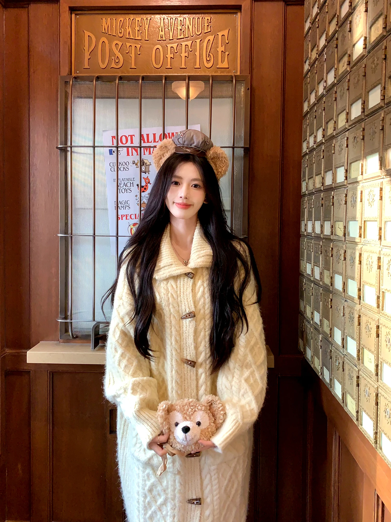 

Женский вязаный кардиган-пальто с длинными рукавами, осенний, свободного кроя, теплый, термо, цвет сладкий сливовый/ореховый