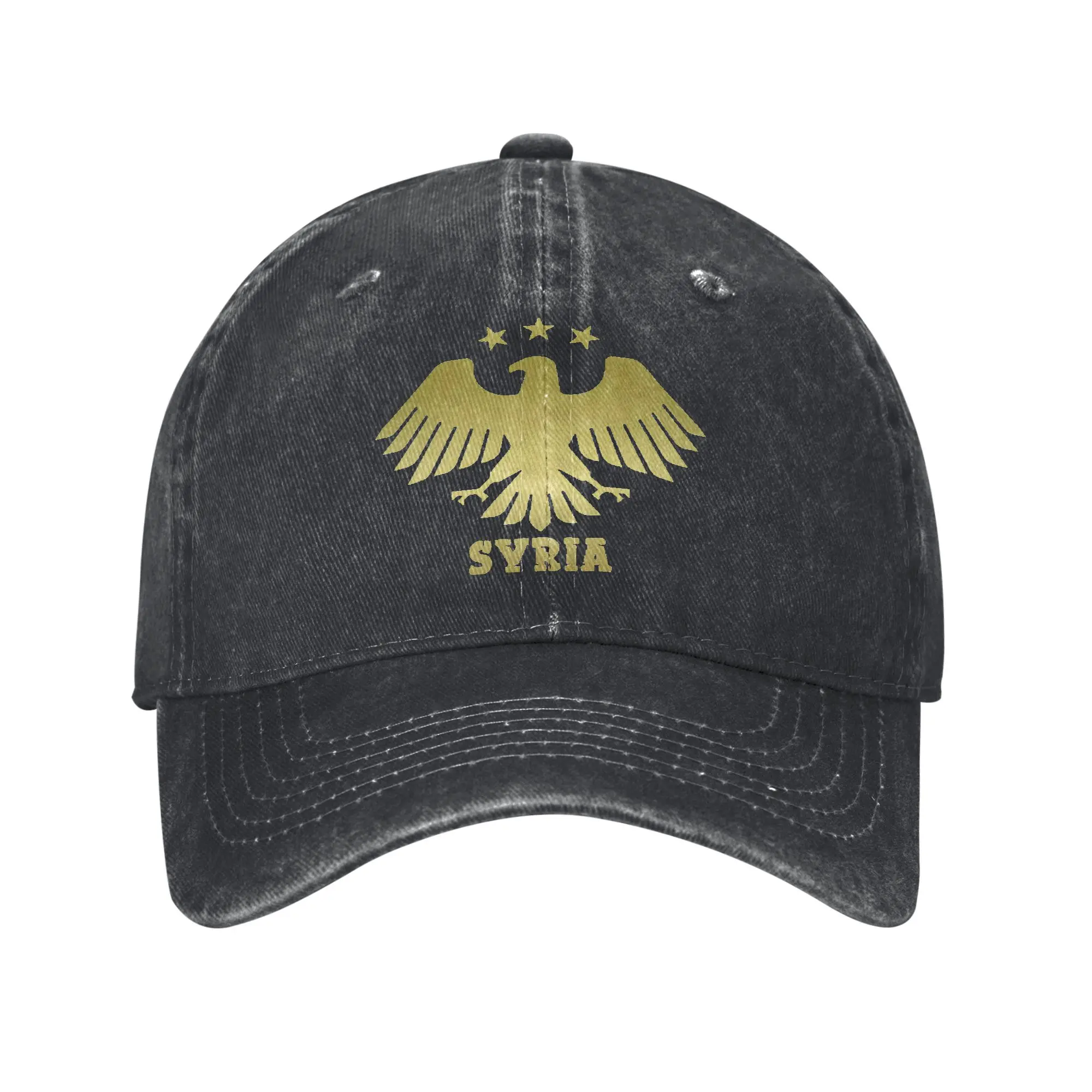 

The Syrian Eagle Baseball Cap Sun Outdoor Gym Sun-Proof Washed Hip Hop Hats Couple Women Streetwear Custom DIY Baseball Caps