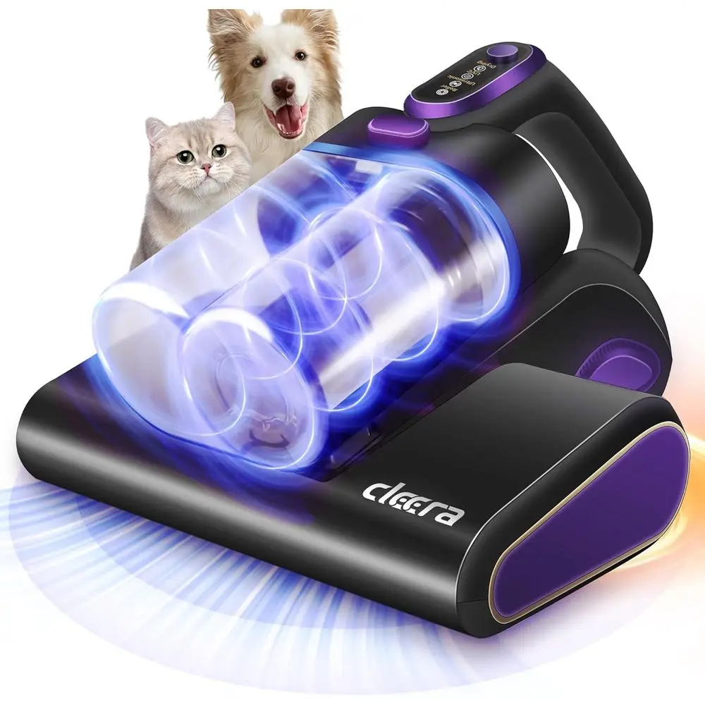 

Пылесос для кроватей/кушеток с силой всасывания 16 кПа, УФ-С 253,7 нм + 140 нм ° Пылесос с функцией нагрева и HEPA-фильтром, 600 Вт, для удаления шерсти животных, легкий, проводной, для глубокой очистки