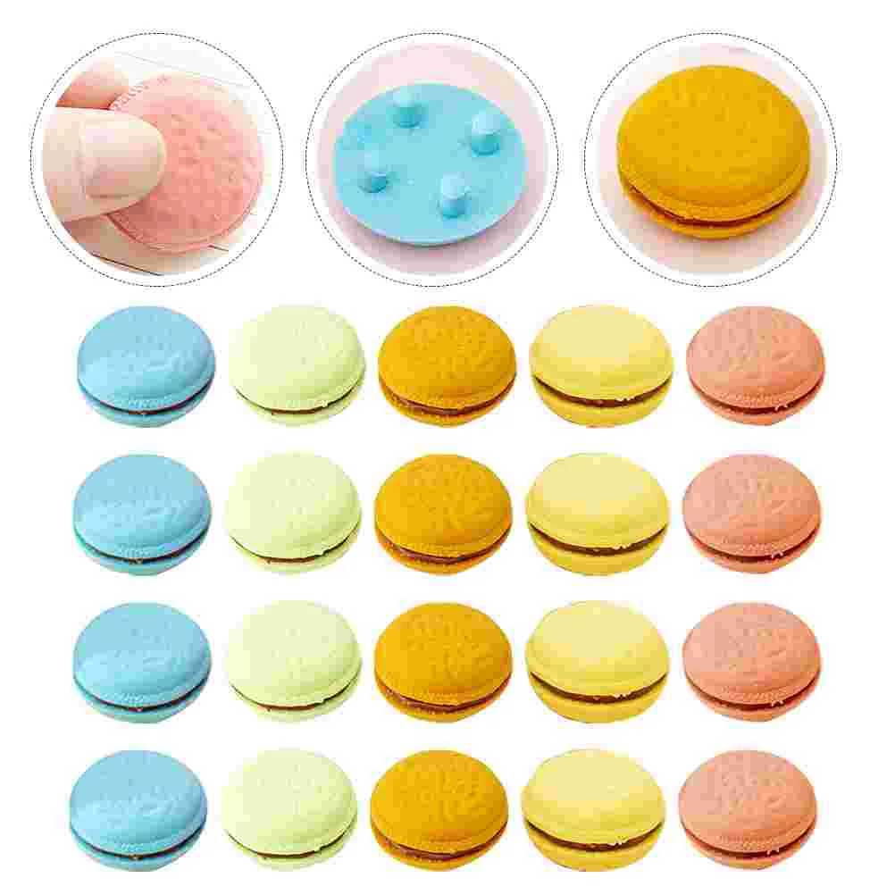 

4 Boxes White Board Erasers for Kids Macaron Children Painting Biscuit Bulk Pupils